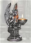 FGD29572 Black Flame Gargoyle Tealight Holder